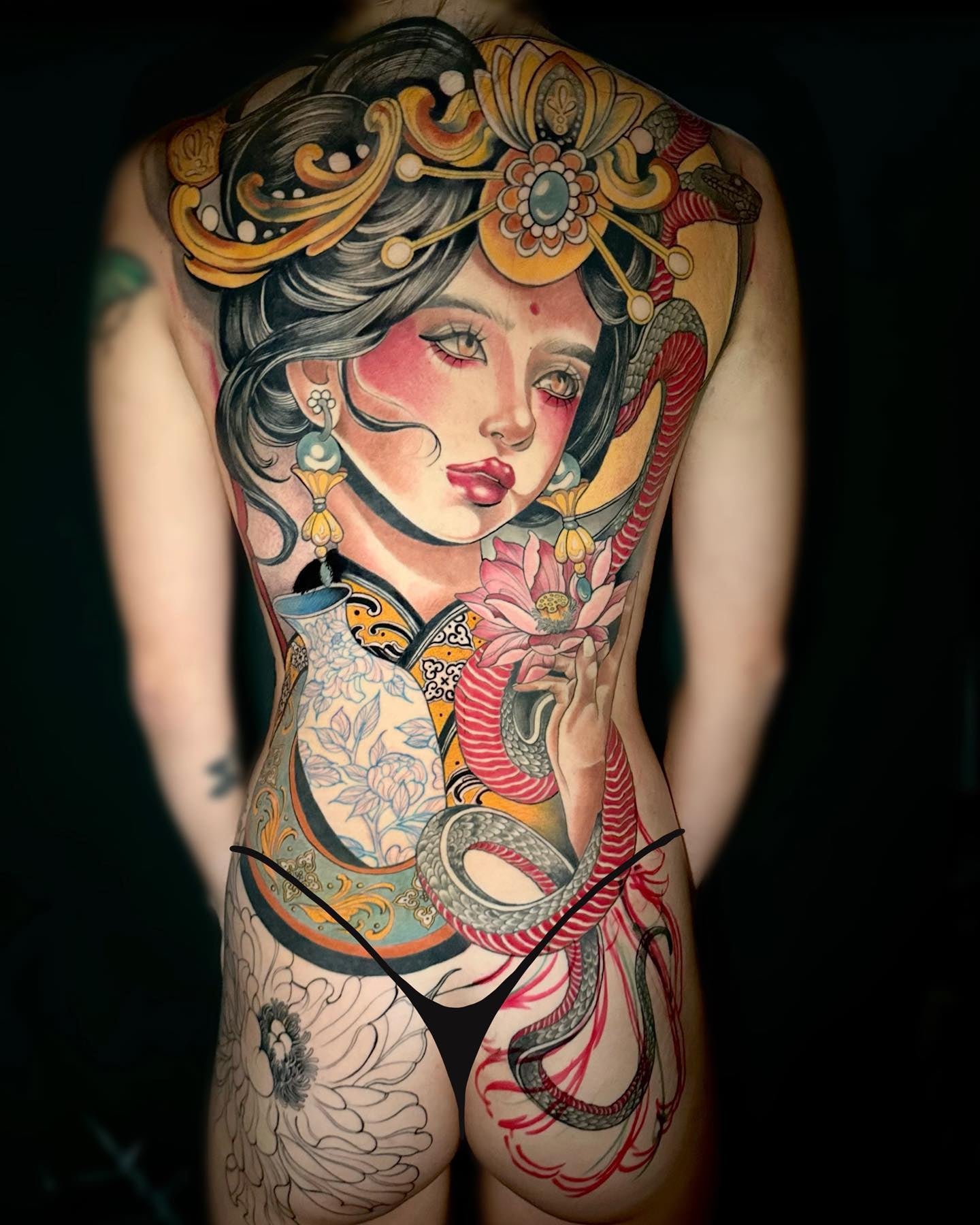 Dani G tattoo work at Beach Park Tattoo