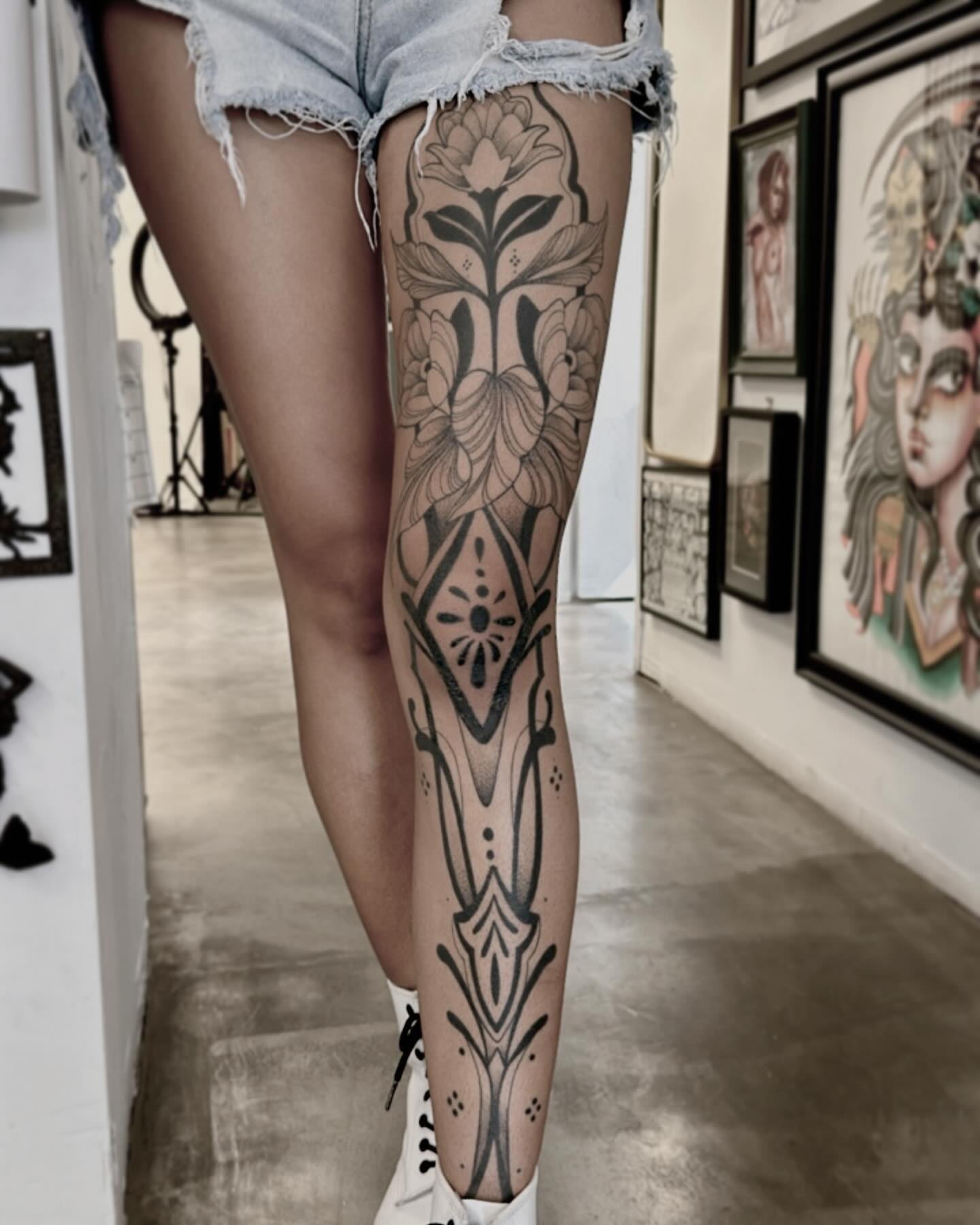 Dani G tattoo work at Beach Park Tattoo