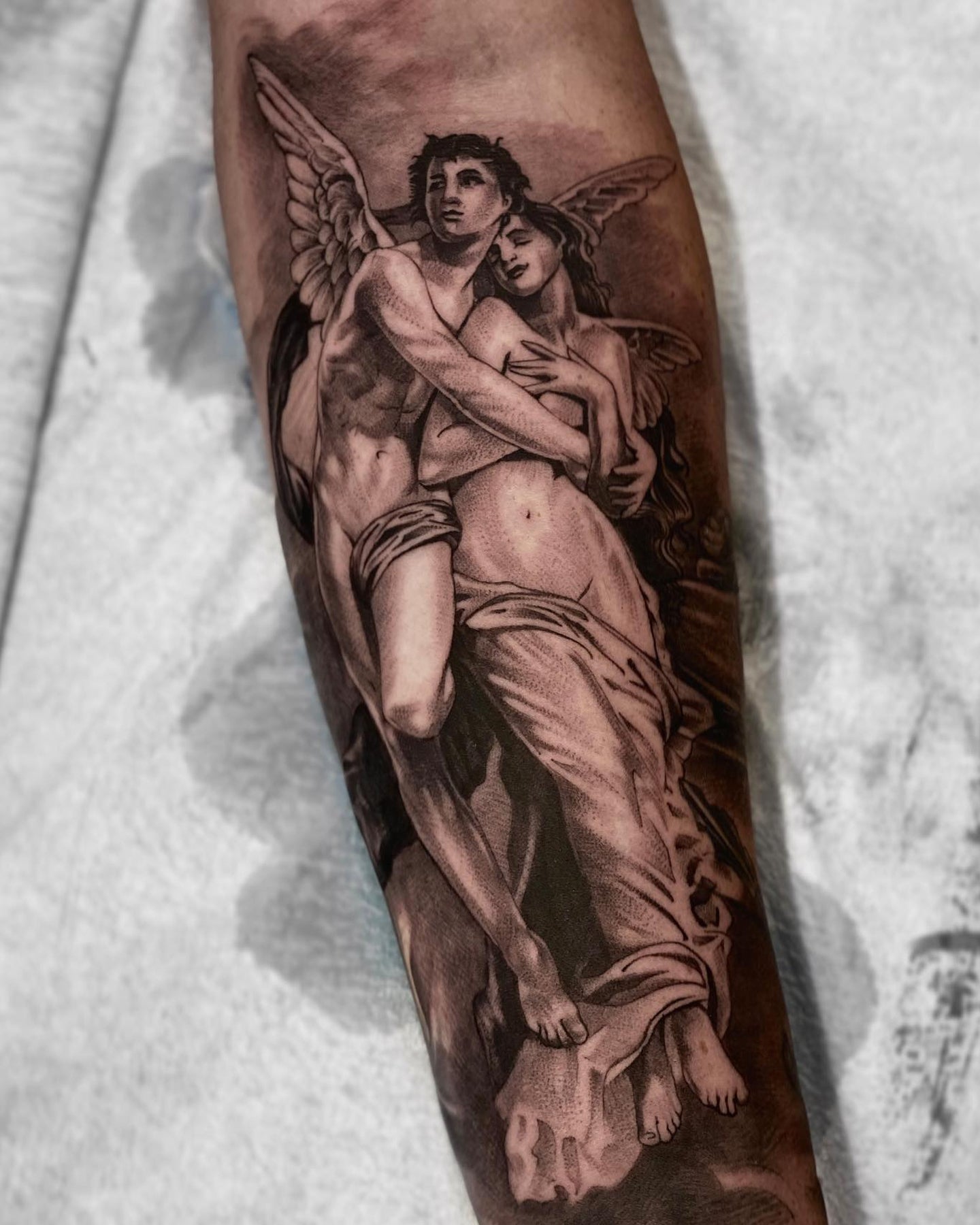 Javi tattoo work at Beach Park Tattoo
