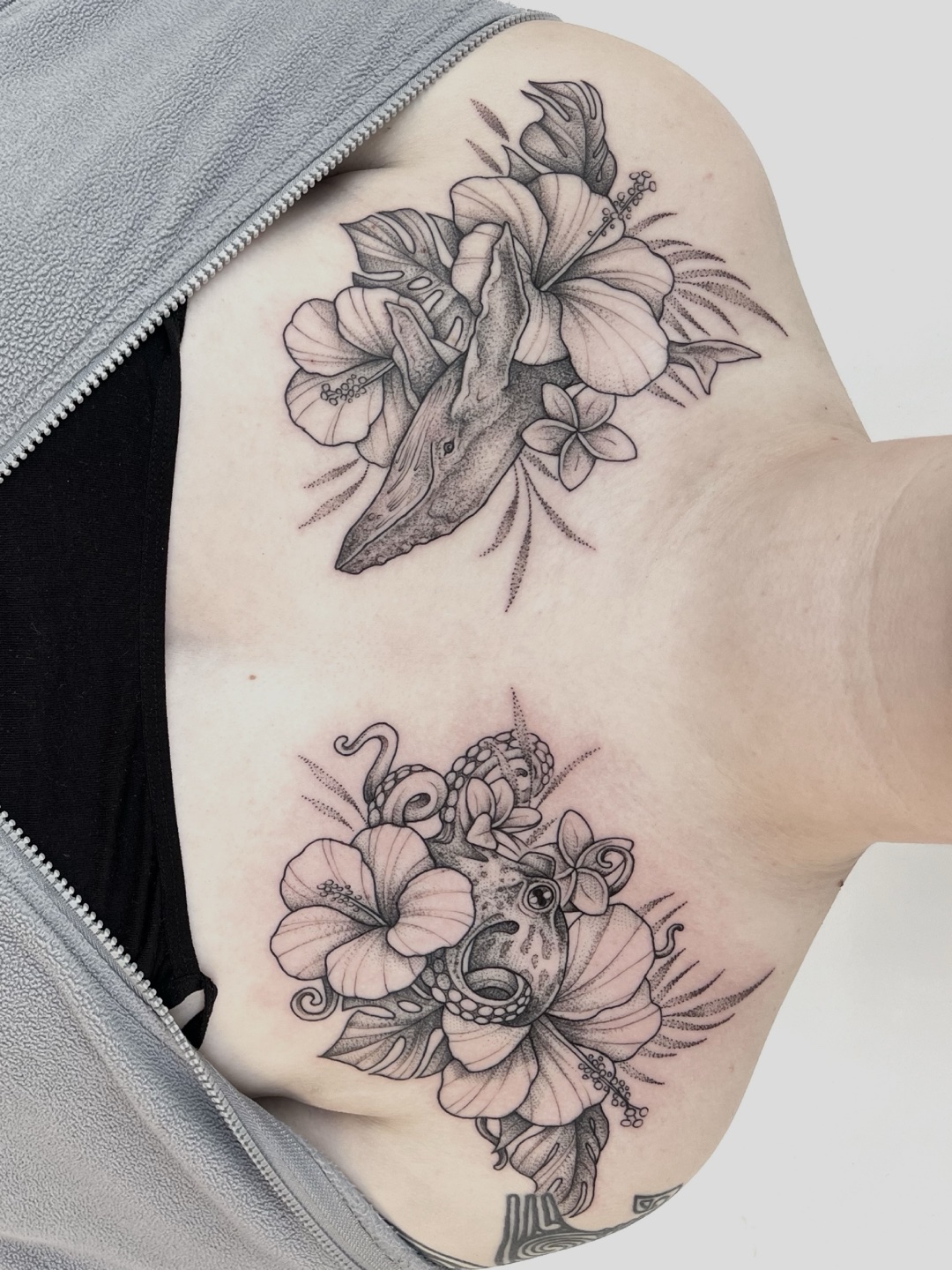 Kate tattoo work at Beach Park Tattoo