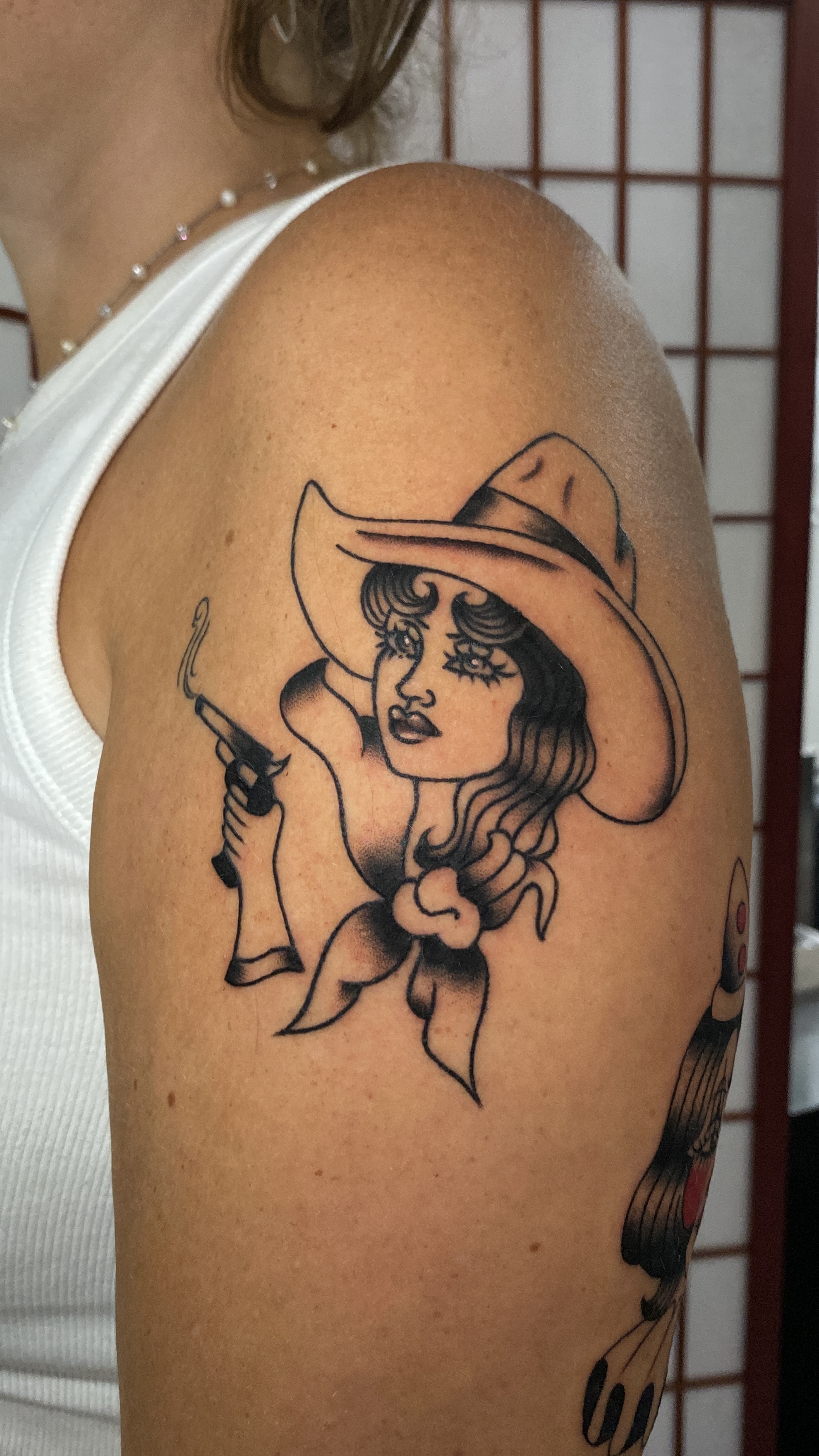 Lily tattoo work at Beach Park Tattoo