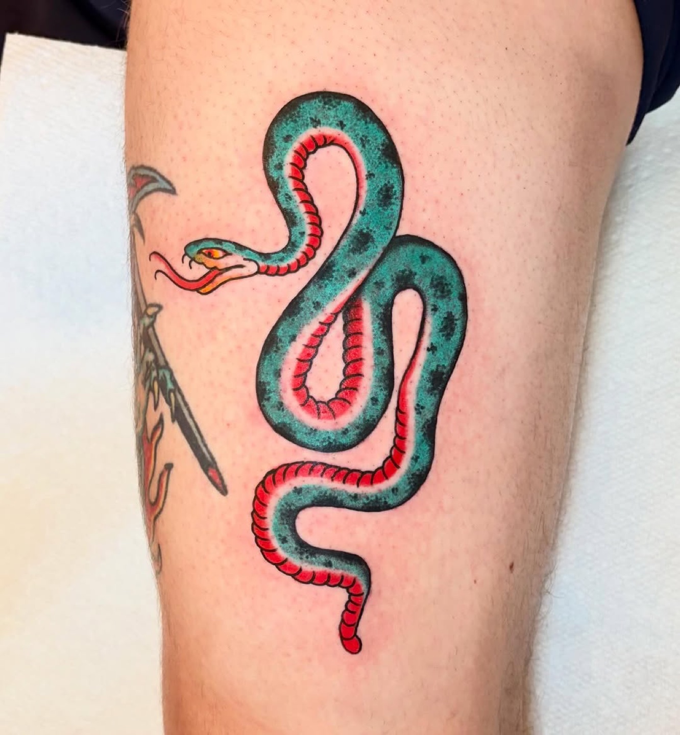 Lucas tattoo work at Beach Park Tattoo